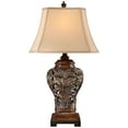 thumbnail image 5 of Barnes and Ivy Traditional Table Lamps 32.5" Tall Set of 2 Bronze Curling Leaves Tan Rectangular Shade for Living Room Family Bedroom Bedside, 5 of 9