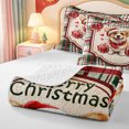 thumbnail image 4 of Manfei Modern Christmas Snowman Bed Spread Queen,Western Xmas Festive Queen Coverlet Set,3-Piece,1 Quilt and 2 Pillowcases, 4 of 7