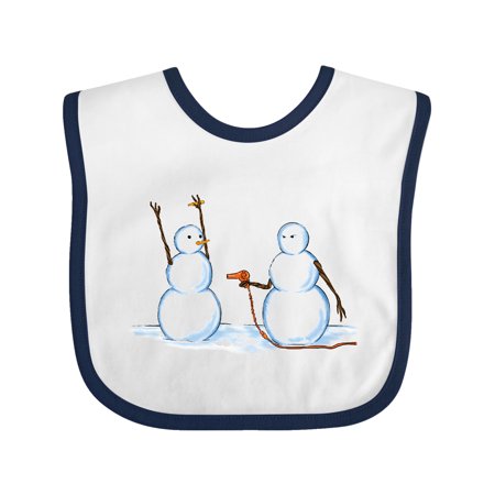 

Inktastic Snowman Stickup with Hairdryer Gift Baby Boy or Baby Girl Bib