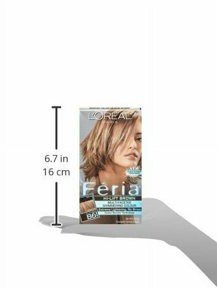 L'Oreal Feria Permanent Hair Colour, Cool, B61 Hi-Lift Brown 1 ea (Pack of 3)