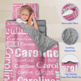 thumbnail image 6 of KAINSY Custom Name Toddler Nap Mat, Personalized Kids Sleeping Mat for Daycare, Nap Mats for Preschool with Pillow and Blanket, Rolled Sleeping Bag for Boys, Girls, Sleepover, Kindergarten, 6 of 8