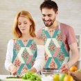 thumbnail image 3 of Pioneer Flower Floral Print Pattern Apron for Women and Men, Cotton Linen Waterproof with Pockets, Adjustable, 33x27 Inch for Kitchen, Gardening, BBQ, Salon, 3 of 6