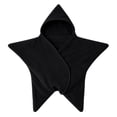 thumbnail image 7 of Loyni Star Shape Newborn Swaddle Sleep Sack Unisex Infant Coral Fleece Wearable Blanket Hooded Wrap Swaddle Soft Cozy Baby Sleeping Bag 0-3 Months Black, 7 of 7