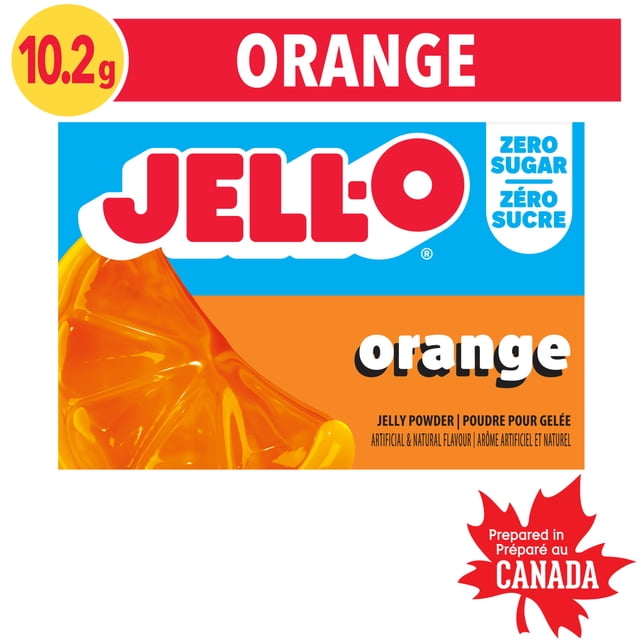 Mélange De Poudre Pour Gelée Orange, Sans Sucre Ajouté, Boîte De 10, 2 G