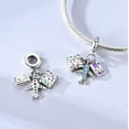 thumbnail image 6 of MULA 925 Sterling Silver DIY Charm 5A Zircon Luggage Earth Camera Pendant fit Bracelet for Women Jewelry, 6 of 6