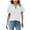 White-04, variant on Mittory Women's Dressy Casual Tops Business Work Blouses Shirts Short Sleeve V Neck Tshirt