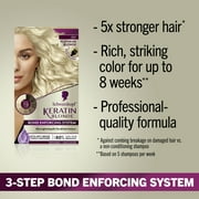 Schwarzkopf Keratin Blonde Hair Dye Platinum Blonde 001, Ultra Lightening Permanent Color, 1 Use