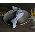 thumbnail image 6 of Native Fab Chambray Dinner Table Cotton Napkin Reusable 17"x17" Set of 4 - Ink Blue, 6 of 6