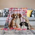 thumbnail image 2 of WERPE Dog Blanket Puppy Plush Gift for Girls Women Kids Dogs Animals Lover Throws Comfy Lightweight Cute Puppies Pet Sheet Soft Sherp Blankets for Couch Chair Halloween Christmas White, 2 of 6