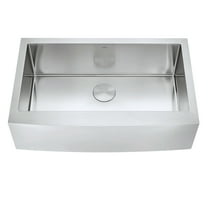 Zuhne Prato 33 Stainless Steel Deep Basin Farmhouse Sink with Apron Front