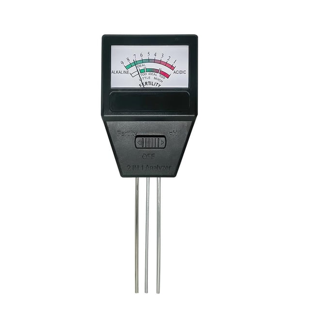 Eigraketly Analizador de fertilizantes 2 en 1 Probador de PH del suelo fácil de operar Probador de suelo de humedad de alta sensibilidad con escala Medidores de medidas dimensionales Eigraketly TO002859-00