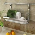 thumbnail image 2 of Collapsible wall-hung dish rack in stainless steel, 2 of 4