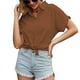 thumbnail image 2 of Blusa De Manga Corta,Camisa De Manga Corta De Color Liso De Manga Corta Para Mujer Top Con Botones De Color Liso Innovación Moderna, 2 of 5