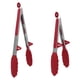 thumbnail image 1 of Cocina Pinzas Juego Para Cocinar Silicona Inoxidable Acero Pinzas Con Stands Tostadora Servir Barbacoa Antiadherente Bloqueo Pinza 2Uds borgoña, 1 of 8