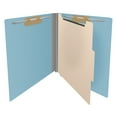 thumbnail image 4 of 25 Pt. Pressboard Classification Folders, Full Cut End Tab, Letter Size, 1 Divider, Light Blue (Box of 10), 4 of 8