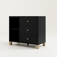 thumbnail image 4 of Storkcraft California 3 Drawer Nursery Combo Dresser, Black with Driftwood, 4 of 14