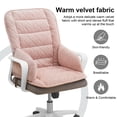 thumbnail image 3 of Eurhowing Thick Seat Cushion with Backrest, Velvet Back & Butt Support Office Chair Cushion, Chair Pad for Home Office, Pink, 3 of 12