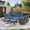 Navy, variant on PARKWELL 8-Piece Outdoor Sectional Furniture Set,Patio Wicker L Shaped Couch High Back Conversation Set with Coffee Table Rocking Chair for Garden Yard,Brown Wicker Gray Cushion