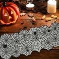 thumbnail image 7 of Black Lace Spider Web Table Runner for Halloween Decorations 72.04 Inch Halloween Party Dinner Table Decor Indoor Spider Web Lace Runner for Kitchen Coffee Table Halloween Masquerade Party, 7 of 7