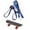 Blue, variant on Tortoise Harness Leash With Mini Skateboard Soft Comfortable Traction Adjustable Rope Stainless Steel Chain Outdoor Walking Training Accessory For Tortoises Turtles(Black-S-20cm)