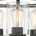 thumbnail image 4 of ACROMA Allegray 3-light Modern Farmhouse Drum Semi-Flush Mount Lights with UL Certified Weathered WalnutSet of 1, 4 of 5