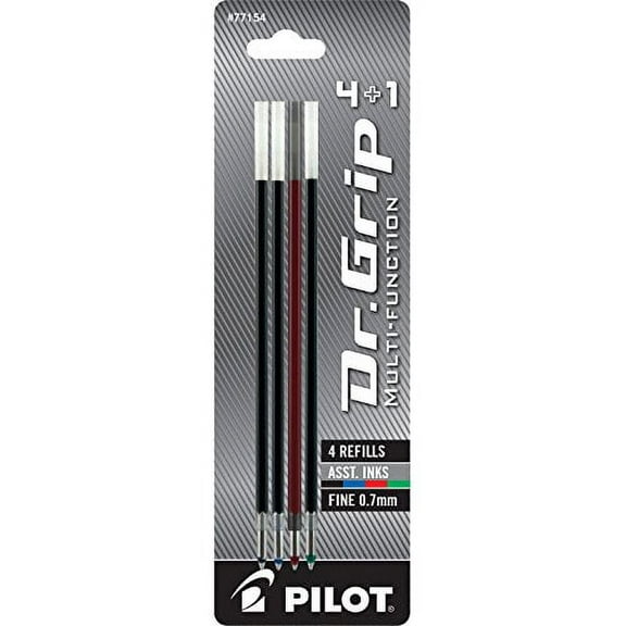 Pilot Dr. Grip 4 1 Multifunction Ballpoint Pen with Pencil, Fine Point, 0.7 mm, Black Ink