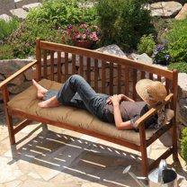 51"x20" Indoor Outdoor Bench Cushion, iMounTEK Water Resistant Long Seat Pads with Ties Strap, for Garden Patio Balcony Entryway