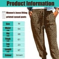 thumbnail image 2 of Pantalones deportivos holgados con cintura elástica, cordón ajustable y bolsillos para mujer, 2 of 5