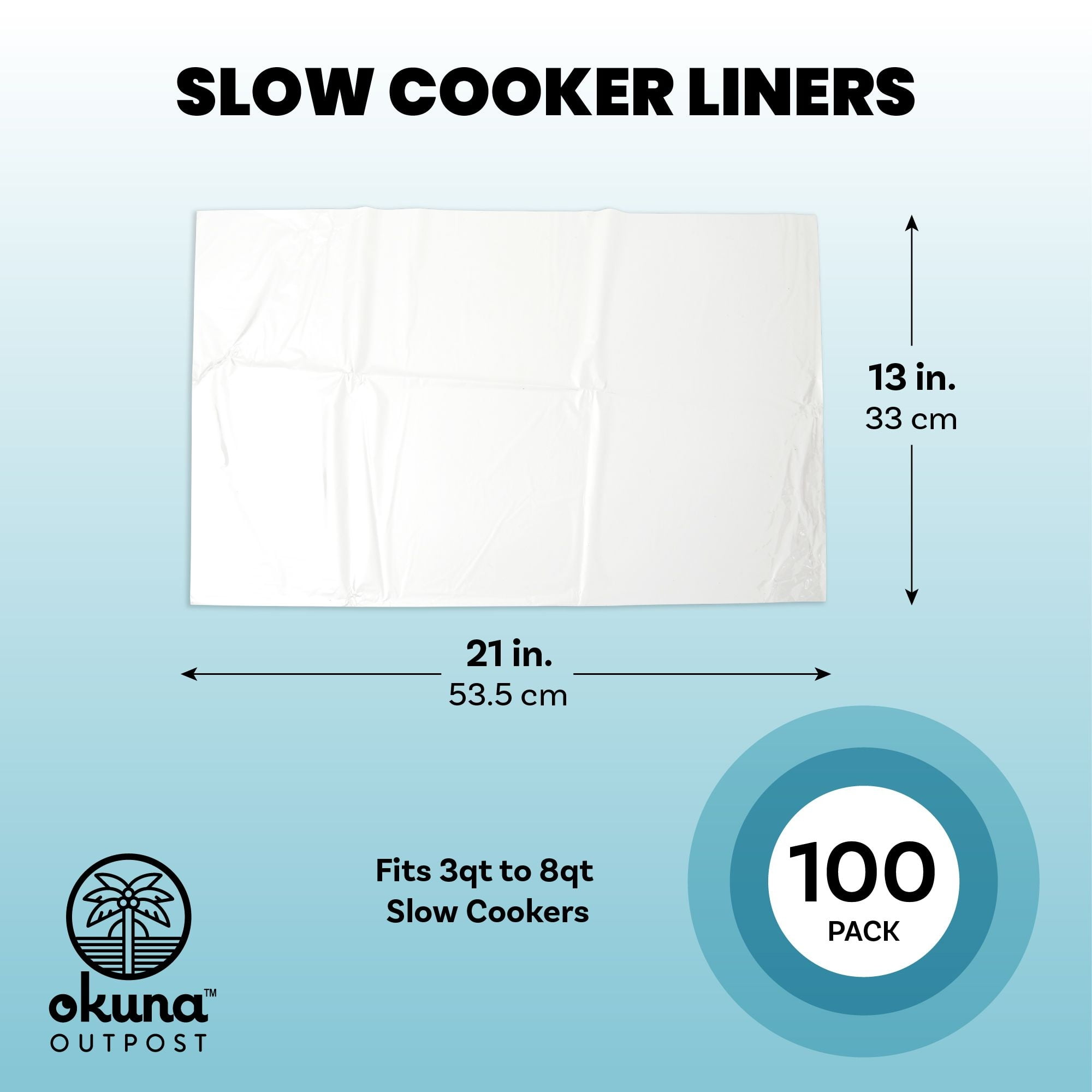 SMARTAKE Slow Cooker Liners, Crock Pot Liners 14x 22 Crockpot Liners  Disposable Oval Large, Crockpot Bags Liners Extra Large Size Fit 6QT to  10QT