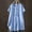 #016-Light Blue, variant on Wowcloth Womens Summer Linen-like Short Sleeve Blouse with Round Neck, Half Button Design and Pleated Detail, Solid Color Casual Top for Daily Wear and Office