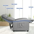 thumbnail image 5 of Recliner Massage Chair, Ergonomic Adjustable Single Sofa with Padded Seat Grey, 5 of 8