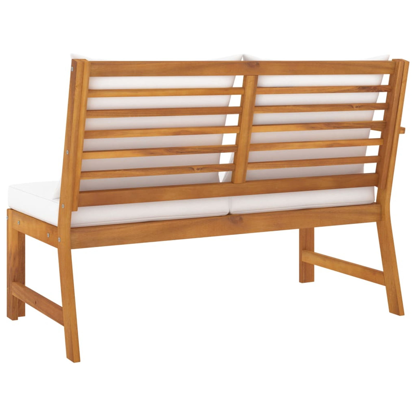 Carevas Patio Bench 45.1" with Cushion Solid Acacia Wood - image 4 of 6