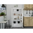 thumbnail image 3 of Dtwnek Double Door Pantry Cabinet with 5 Shelves, White, 3 of 7