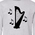 thumbnail image 4 of Inktastic Harp Silhouette Music Gift Long Sleeve Youth T-Shirt, 4 of 5