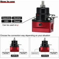 thumbnail image 3 of Adjustable Fuel Pressure Regulator Kit 3-70PSI with AN8 Feed Port and AN6 Return Port (red+black), 3 of 11
