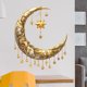 thumbnail image 2 of Adhesivos de pared 3D con diseño de luna y estrellas en relieve en forma de media luna, 2 of 4