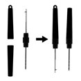 thumbnail image 5 of Aurgiarme Portable Fishing Rigging Baits Needle Double Head Baits Needle Fish Drill Tackle Rigging Tool Fishing Accessories, 5 of 9