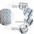 thumbnail image 3 of Summer Ocean Shower Curtain, 36" x 72", Blue Anchor White Stripes Waterproof Bathroom Curtain Washable Shower Curtain Set with 12 Hooks, 3 of 6