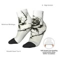 thumbnail image 6 of Fuzoiu Black And White Rose Print Adult Socks, Crew Moisture-wicking Socks, Unisex Cushion Crew Socks,Casual Sports Ankle Socks, 6 of 7