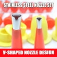 thumbnail image 3 of Applicateur de Buse de Calfeutrage, Kit d'Outils en Acier Inoxydable, Buse en Caoutchouc Intégrée, Amélioration de la Maison, Construction Diy, Application de Scellant, Base en Métal Durable, pour Projets Ménagers, Ihhxbz / D, 3 of 8