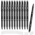 thumbnail image 1 of Erasable Gel Pens, 12 Pcs Erasable Pen Fine Point 0.5mm, Black Erasable Gel Ink Pen with Comfort Grip and Cap, Make Mistakes Disappear for Drawing Writing Planner and Crossword Puzzles, 1 of 6