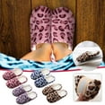 thumbnail image 5 of Luxalzxs Winter Warm Cotton Slippers, Women Fashion Non-Slip Closed Toe Slippers Memory Foam Leopard Print House Slippers, 5 of 5