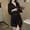 Black, variant on Nexjvus Robes for Women Kimono Robe Short Silk Lace Satin Robe with Belt Size S-XXL