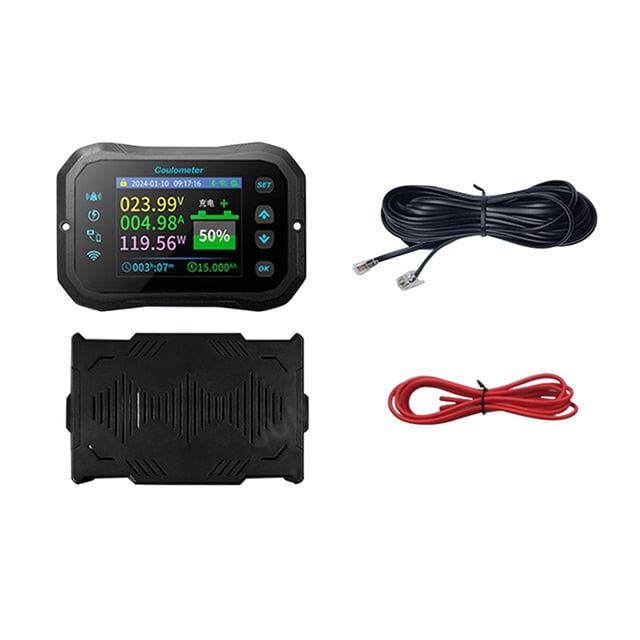 WiFi Coulomb Meter- Power Volt-Ammeter for Lithium & Lead Acid Batteries, RV Battery Capacity Indicator & Monitor KM160F