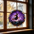 thumbnail image 5 of Fmbmuo Suncatcher Halloween Witch-Themed Acrylic Hanging Sign , Wall Window Cute Spooky Party Hanging Decorations , Front Door for Indoor Outdoor, 5 of 6