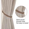 thumbnail image 3 of Juego de 2 alzapaños de cortina de punto hechos a mano para accesorios de cortinas de ventana (2 piezas) - Marrón, 3 of 5