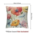 thumbnail image 4 of Fenyluxe Throw Pillow Cover Colorful Wildflowers Watercolor Floral Red Poppy Peony Daisy Nature Bright Rectangular Throw Pillow Covers for Couch Sofa Home Decor 2pcs White, 4 of 7