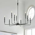 thumbnail image 2 of Aiwen Sputnik Matte Black Chandelier Modern Farmhouse Light Fixture Adjustable Hanging Pendant Light, 2 of 8