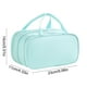 thumbnail image 2 of Bolsa de cosméticos portátil de gran capacidad con divisiones de tres capas para almacenamiento de tela, 2 of 6