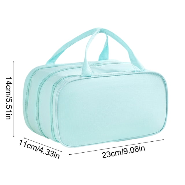 TACILIP Makeup Bag, Large-capacity Portable Cosmetic Bag with Three-layer Partitions for Storage